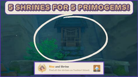 {Easy Hidden Achievement} ~ 5 Shrines for 5 Primogems: "Rise and Shrine" ~ Inazuma Genshin ...