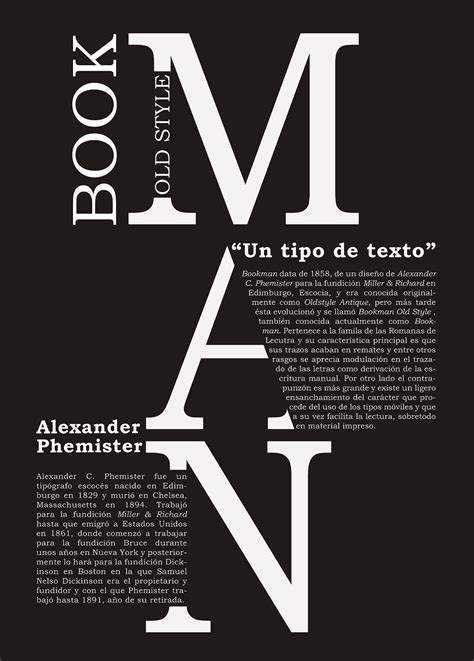 Cartel Tipográfico para la Fuente Bookman | Typography poster design ...