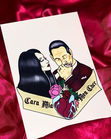 Morticia and Gomez Valentine's Day Card | Etsy