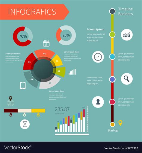 Modern infographics set timeline infographic Vector Image