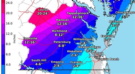 Weather Service says 7 to 15 inches of snow forecast for Richmond area ...