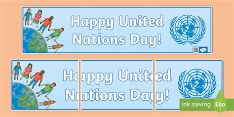 United Nations Display Banner | Grades 2 - 6 | Twinkl