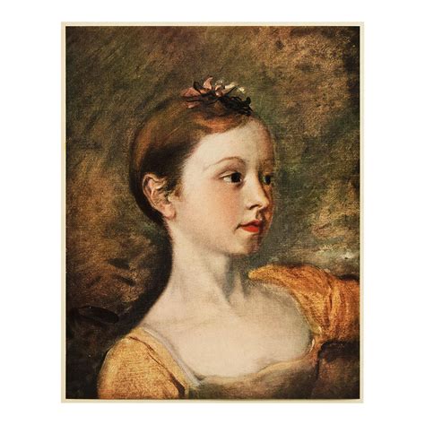 1956 After Thomas Gainsborough "The Painter's Daughter Mary", Vintage Full-Color Print | Chairish