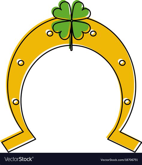 Lucky horseshoe symbol Royalty Free Vector Image