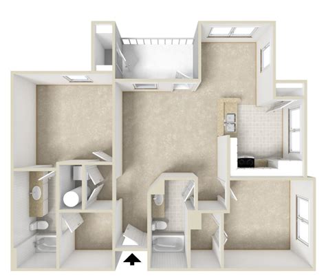 Floor Plans | 1 & 2-Bedroom Laurel Canyon Apts | San Antonio, TX