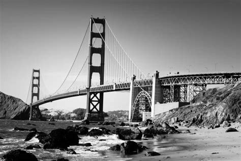 Black And White Golden Gate Bridge Stock Photos, Pictures & Royalty ...