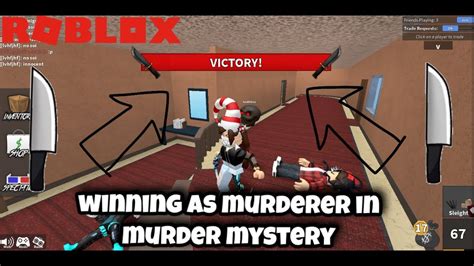 Winning as murderer in Murder Mystery 2 || Roblox - YouTube