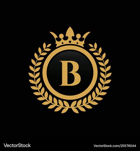 Letter b crown logo Royalty Free Vector Image - VectorStock