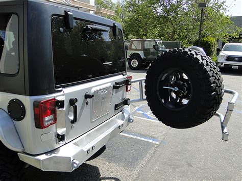 Jeep Wrangler Rear Tire Carrier | Jeep JK Swing Out Tire Mount | Aluminum Tire Carrier