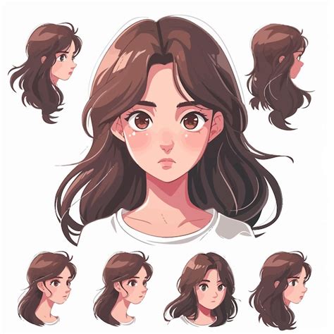 Manga character design | Premium AI-generated vector