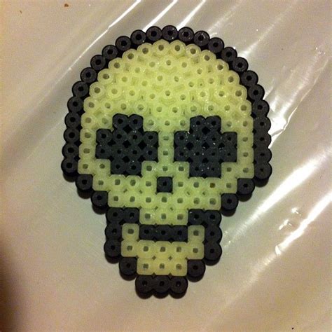 Skull halloween hama perler beads by creative_girl_dk | *SKULLS* | Pinterest | Perler beads ...