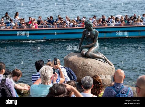 The Little Mermaid statue in Copenhagen, Denmark, Europe Stock Photo ...