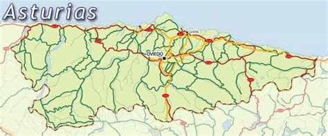 Maps of Asturias map for planning your holiday in Asturias, Asturias community