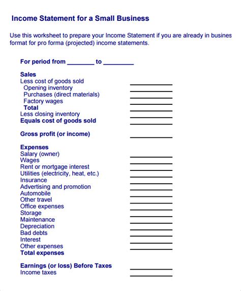 FREE 9+ Sample Income Statement Templates in PDF | MS Word