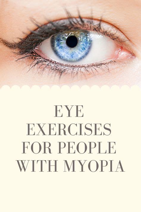 Learn about the various eye exercises you can do if you're nearsighted. | Eye exercises, Eye ...