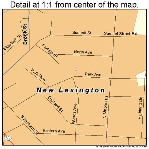 New Lexington Ohio Street Map 3954866