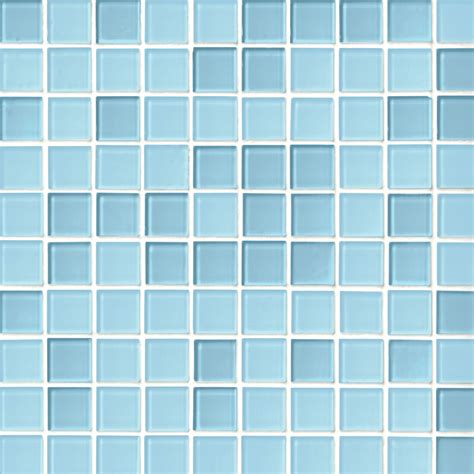 Glass Sky Blue Blend Mosaic Wall and Floor Tile - 1 in. - The Tile Shop