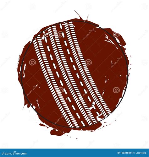 Sketch of a cricket ball stock vector. Illustration of activity - 120315014