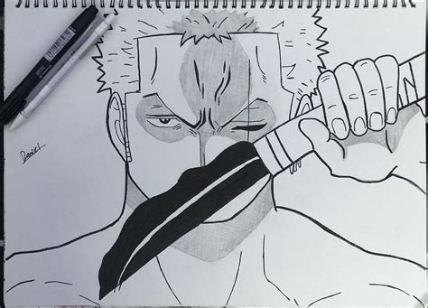 My drawing of my favourite zoro scene. : r/OnePiece