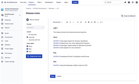 Creating release notes | Jira Service Management Cloud | Atlassian Documentation