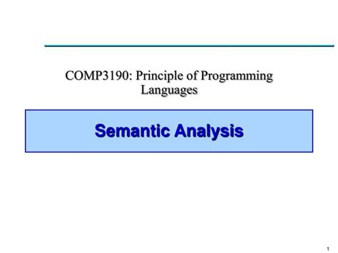 PPT - Semantic Analysis PowerPoint Presentation, free download - ID:5865951