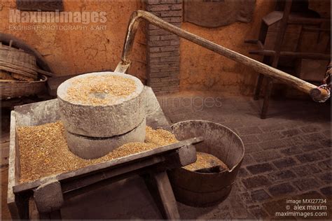 Photo of Gristmill ancient stone grain mill | Stock Image MXI27734