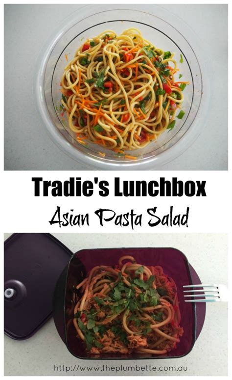 Tradie's Lunchbox - Asian Pasta Salad - The Plumbette