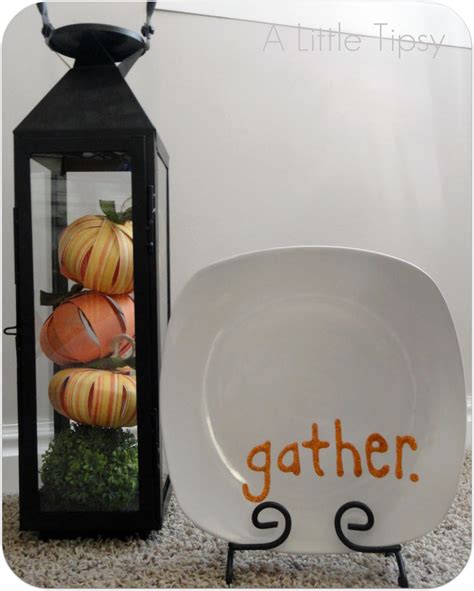 Thanksgiving Craft: Gather Plate - A Little Tipsy