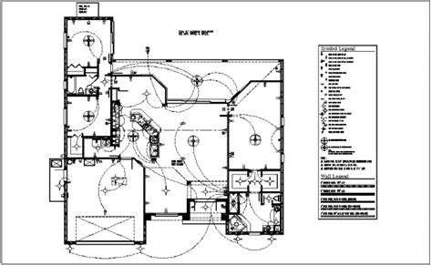 Electrical plan with electrical legend dwg file