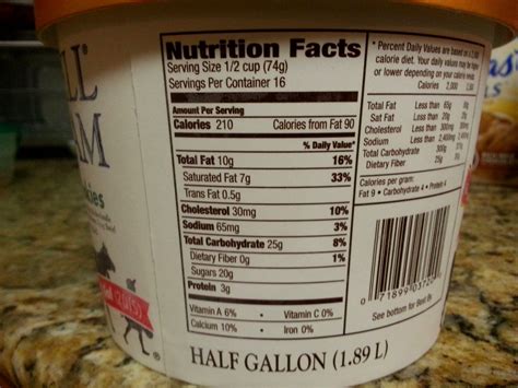 Blue Bell Mint Chocolate Chip Ice Cream Nutrition Facts - Nutrition Ftempo