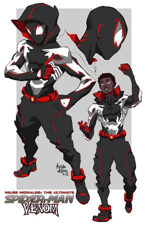 Miles/Venom (Design) | Spiderman artwork, Spiderman art, Superhero art