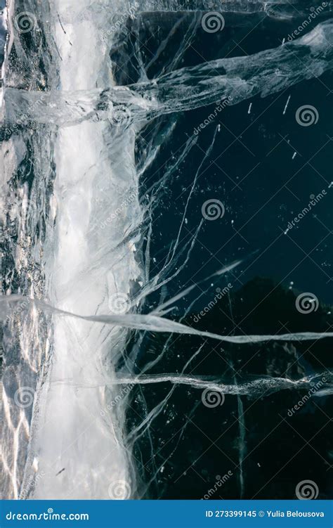 Ice of Lake Baikal stock image. Image of freshwater - 273399145