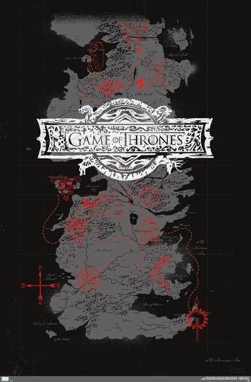 'Game of Thrones - Map' Posters - Trends International | AllPosters.com