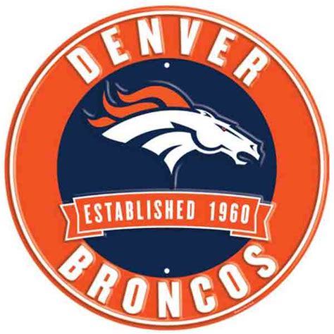 Denver Broncos Metal Sign - Buy Online Now