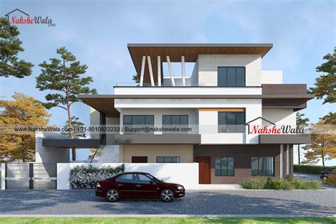 This is a modern double storey villa, located in Maharashtra. It has beautiful modern and ...