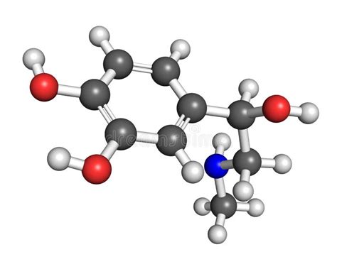 Adrenaline molecule stock illustration. Illustration of chemical - 25076213