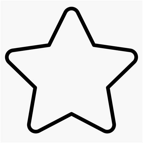 Star Outline - Transparent Outline Star Shape, HD Png Download - kindpng