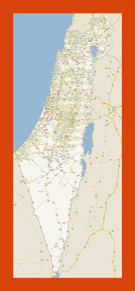 Road map of Israel | Maps of Israel | Maps of Asia | GIF map | Maps of the World in GIF format ...