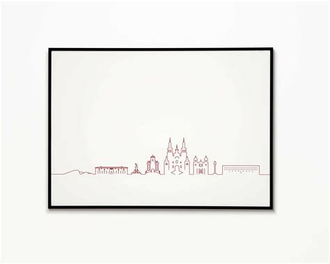 Skyline Poster Santiago de Compostela - Art Prints at TFTS