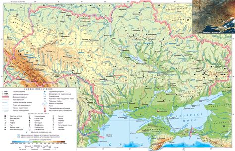 Large physical map of Ukraine in ukrainian | Ukraine | Europe ...