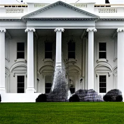 Ruins of White House in USA, photo | Stable Diffusion