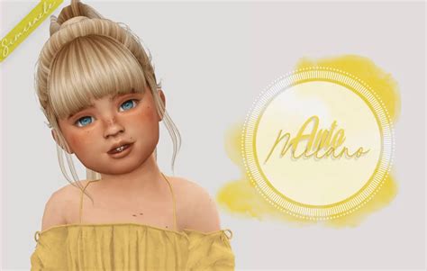 Simiracle: Anto`s Milano hair retextured - Toddler Version - Sims 4 Hairs