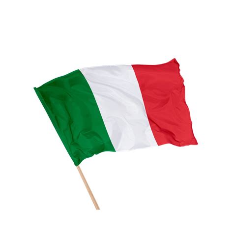 Drapeau Italie sur Hampe à agiter - 5 tailles disponibles ...