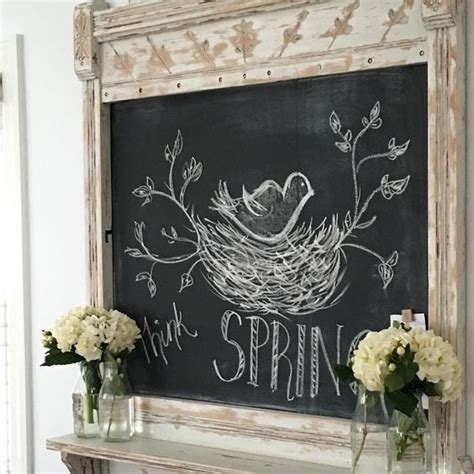 Follow The Yellow Brick Home - Beautiful Spring Chalkboard Ideas Easter Chalkboard Ideas