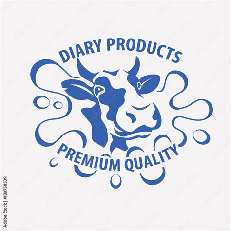 holstein smiling cow portrait stylized vector symbol, logo and emblem ...