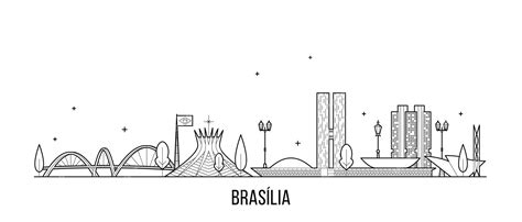 Premium Vector | Brasilia skyline in Brazil