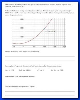 Applications of Quadratic Functions by Eddie McCarthy | TpT