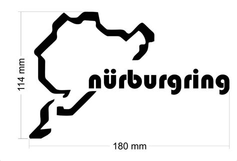 Nurburgring Sticker Vinyl Decal Many Colour 18cm X 11cm , 7 X 4.5 Inch ...