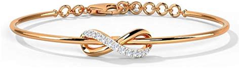 Amazon.com: CaratLane Twisted Infinity Diamond Bracelets for Women 0. ...