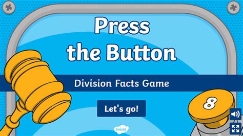 Division Facts Press the Button Game - Twinkl